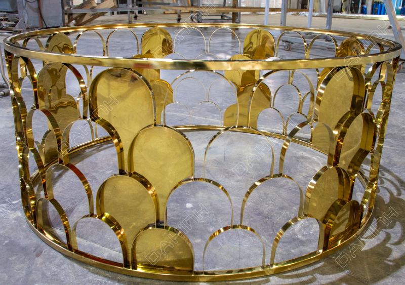 Mẫu bàn trà inox mạ pvd tại hà nội
