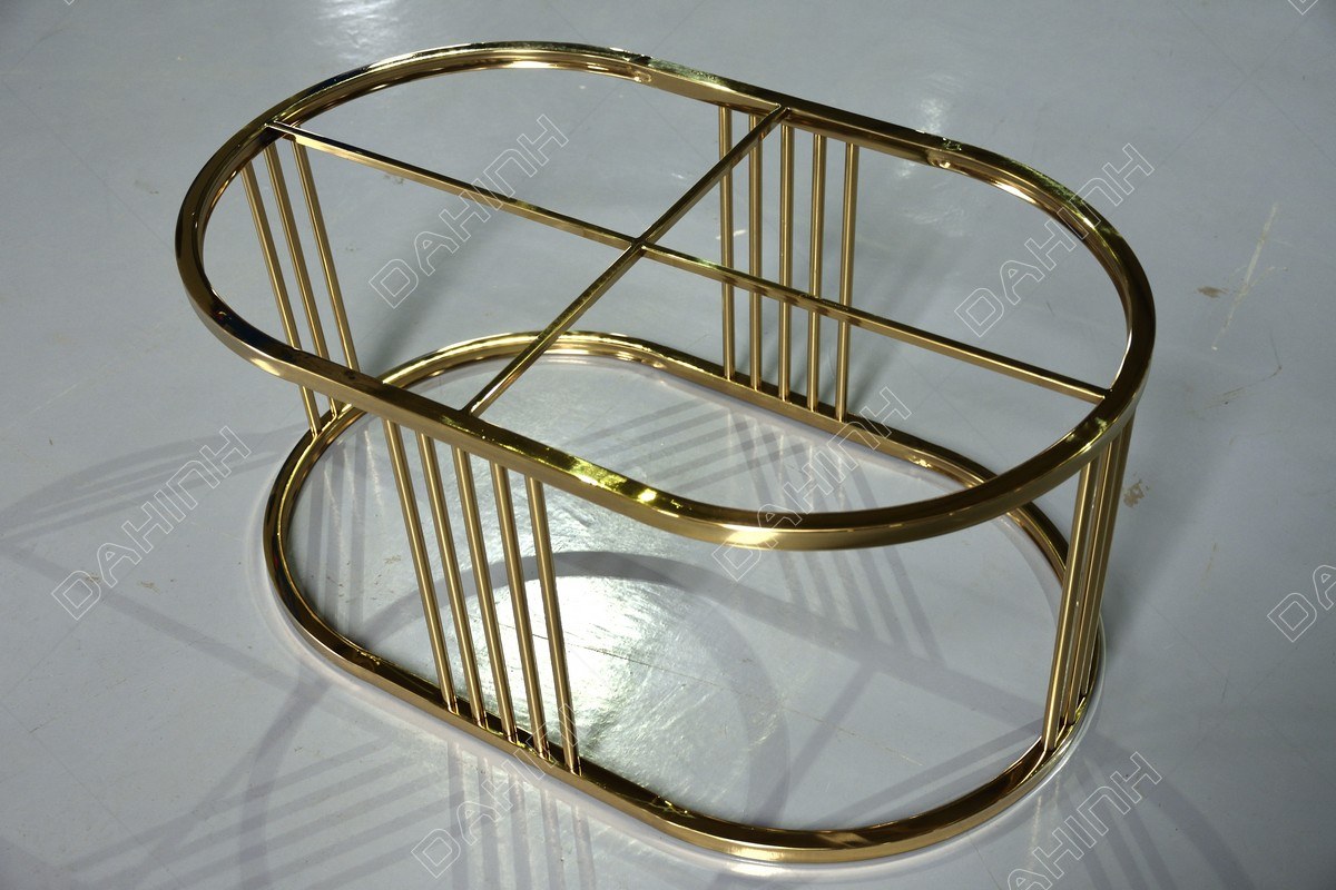 Gia công chân bàn trà inox mạ pvd