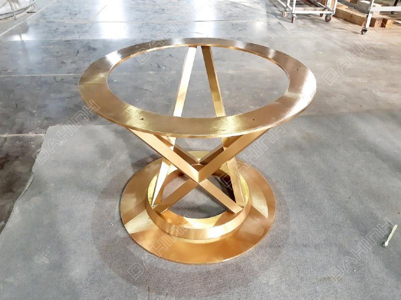 Khung bàn trà inox Mạ PVD gia công tại Đa Hình