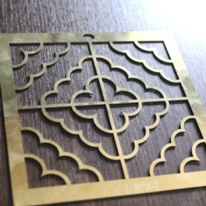 Cắt laser CNC hoa văn inox mạ vàng