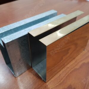 Chấn Gấp vách kính khung Inox Mạ Vàng