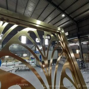 Gia công vách ngăn cắt laser cnc inox mạ vàng