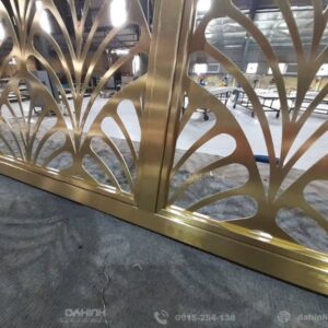 Gia công vách ngăn cắt laser cnc inox mạ vàng