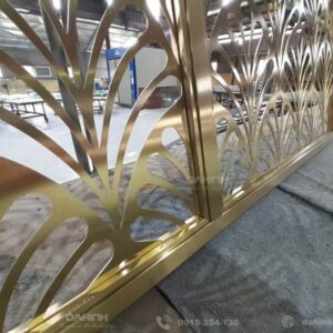 Gia công vách ngăn cắt laser cnc inox mạ vàng