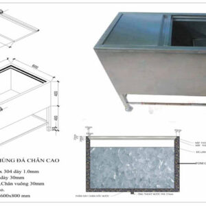 Thùng đá inox